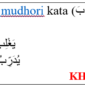 Bentuk fi’il mudhori kata (دَرَّبَ) Darroba adalah ... a. يَنْزَلِقُ b. يَغْلِبُ c. يَجْرِى d. يُدَرِّبُ
