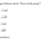 Bahasa Arab "Saya telah pergi" dan contoh kalimatnya