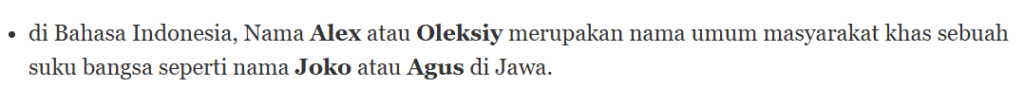 Oleksii itu nama cewek atau cowok?