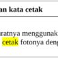 20 Contoh kalimat dengan kata cetak