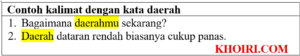 21 Contoh kalimat dengan kata daerah