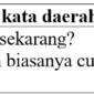 21 Contoh kalimat dengan kata daerah
