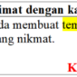 CONTOH KALIMAT DENGAN KATA TEMPE