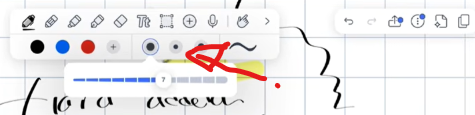 cara mengatur tebal tipis tinta pensil di notability ipad