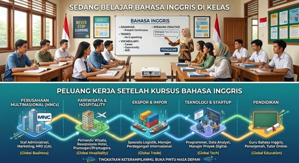 Peluang atau lowongan kerja setelah kursus bahasa Inggris