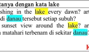 Contoh kalimat tanya dan perintah dengan kata lake