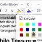 Cara stabilo atau mewarnai teks di Word WPS office for pad
