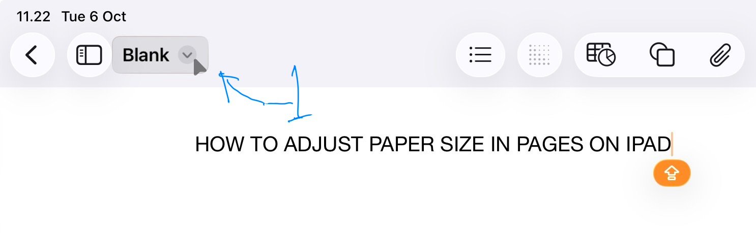 HOW TO CHANGE PAPER SIZE IN PAGES ON AN IPAD