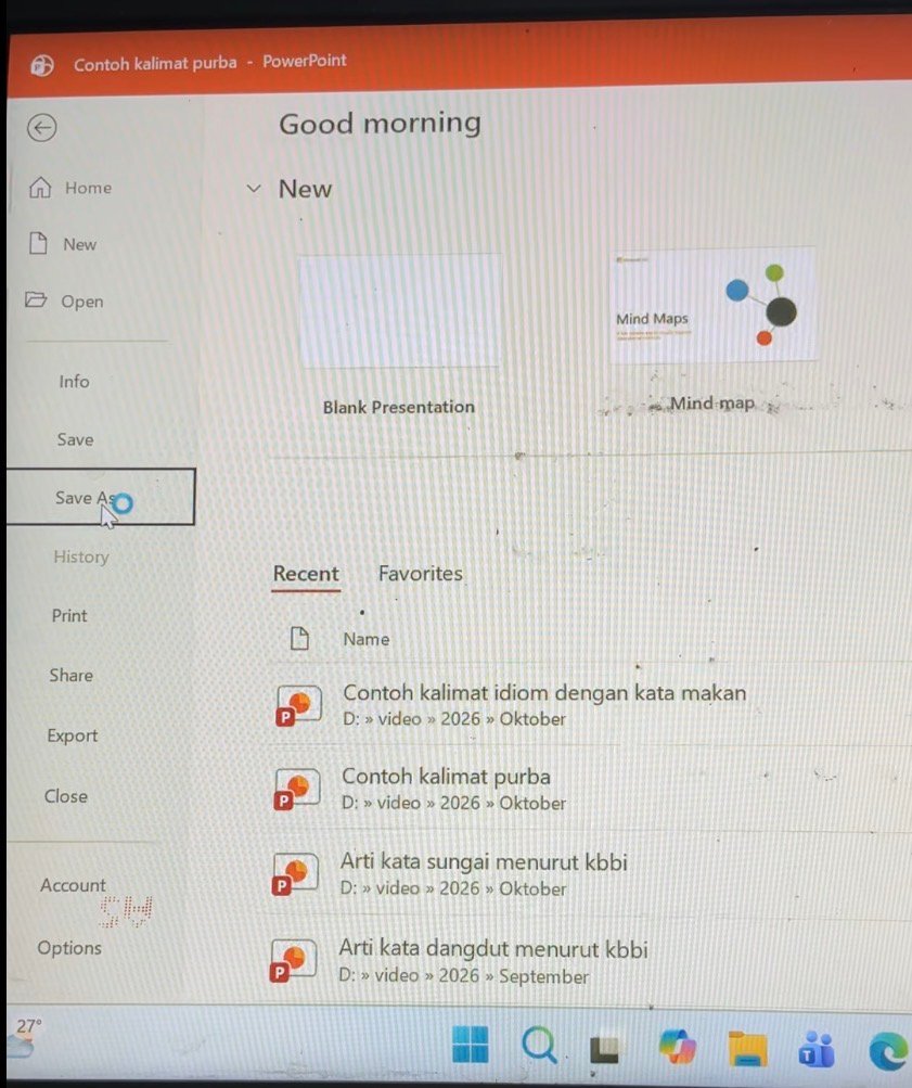 Cara ganti nama file di PowerPoint 2021